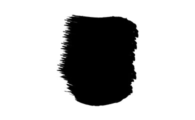 Dark Ink brush stock isolated on transparent background, PNG file