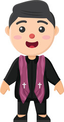 faith religious priest pastor church catholic christian character pray sacrament jesus god cute art