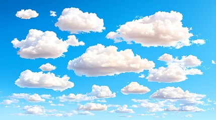 Cumulus Clouds Blue Sky