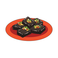 hand drawn chou doufu food