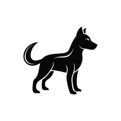 Fototapeta premium Puppy Dog silhouette Vector art