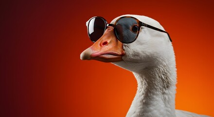 Cool Goose in Sunglasses: A Stylish, Humorous Portrait
