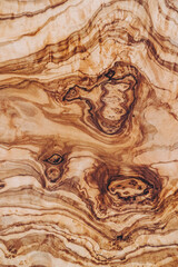 Close up sur une texture de bois avec des noeuds - Arrière plan design brun avec des courbes et formes abstraites