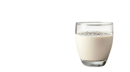 Glass of milk, refreshing dairy delight against black background refreshing