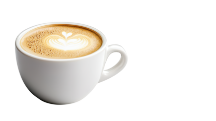 Aromatic cup of coffee with a heart, warmth, comfort, and delicious start to the day