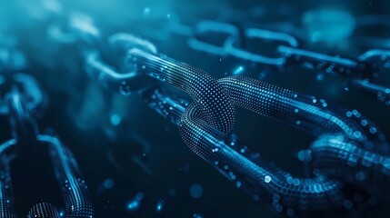 A blockchain technology, decentralized and distributed digital ledger for recording transactions across multiple computers rather than being governed by a single authority, Generative AI illustrations