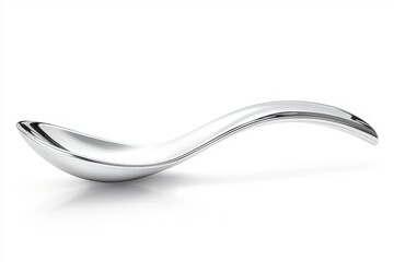 Elegant, modern spoon with a flowing, curved design