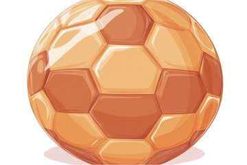 Fototapeta premium Isolated Pixelated Soccer Ball Illustration on Transparent Background