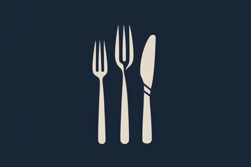 Elegant cutlery set against a dark background