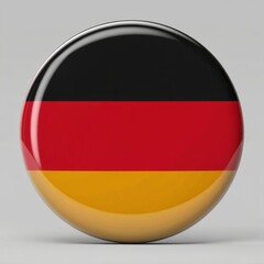 Obraz premium German Flag on Button Badge