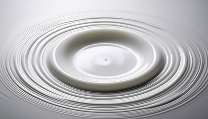 Obraz premium Texture of white liquid ring or white milk surface soft background