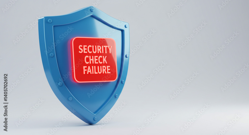 Poster a shattered shield, a symbol of failed security, glows red with the stark words 