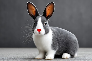Cute Bunny, Heart Nose, Studio