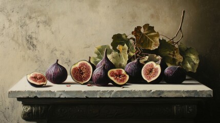 Composition with cut figs