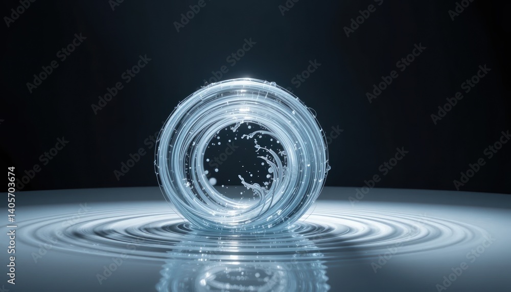 Poster dynamic water splash action studio setting high-quality image minimalist environment close-up viewpo