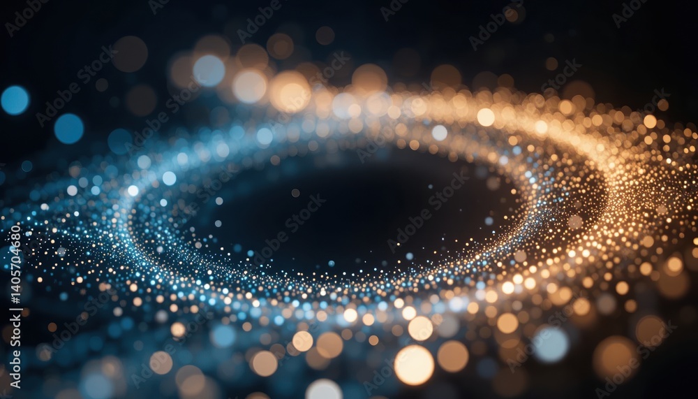 Poster captivating cosmic spiral digital space abstract art dark background close-up view visualizing galac