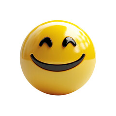 Fototapeta premium Happy emoticon smiling brightly joyful expression cheerful mood