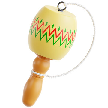 Colorful Mexican Balero Toy with String