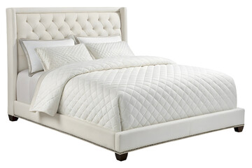 Soft Hypoallergenic Down Alternative Duvet Insert on a Made Bed.