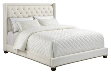 Soft Hypoallergenic Down Alternative Duvet Insert on a Made Bed.