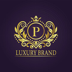  luxury gold logo concept