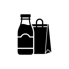 Fruit Juice Bottle with Delivery Bag Symbolizing Drink Delivery Service