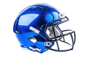 Naklejka premium Vibrant Blue Football Helmet: Essential Protection Gear for American Sport Enthusiasts
