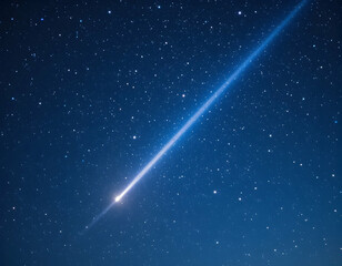 Shooting Star Trail Streaking Across Night Sky Full of Stars