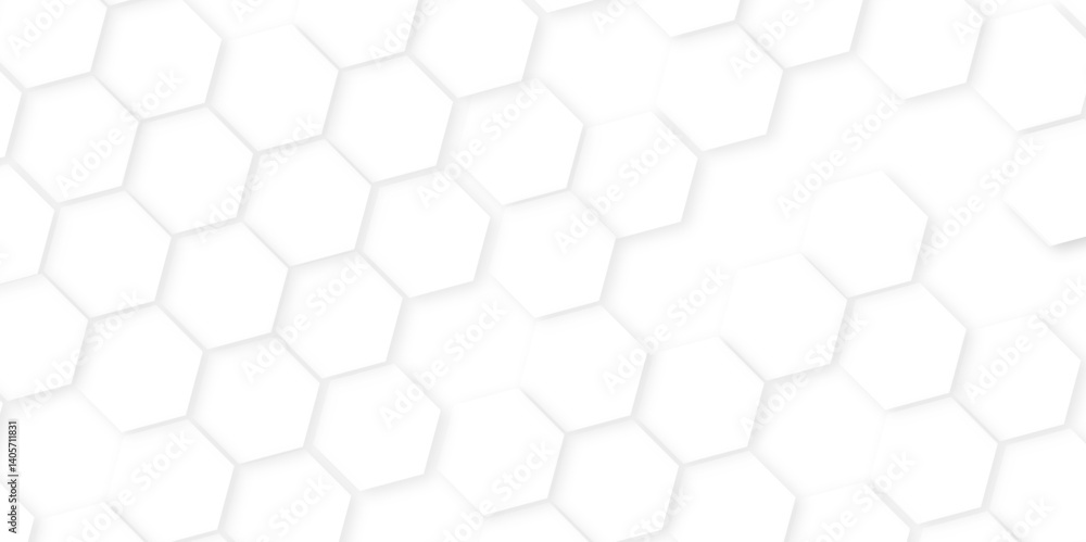 Poster abstract hexagon background,minimal white hexagonal hexagon modern technology,abstract geometric sci