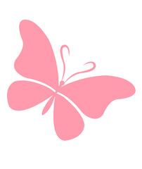 Butterfly clip art design on plain white transparent isolated background for card, shirt, hoodie, sweatshirt, apparel, tag, mug, icon, poster or badge