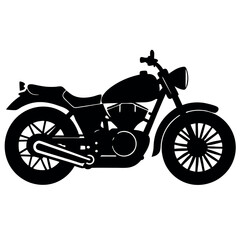 Fototapeta premium Motorcycle Silhouette Vector Sleek & Minimalist Design for Transport Graphics