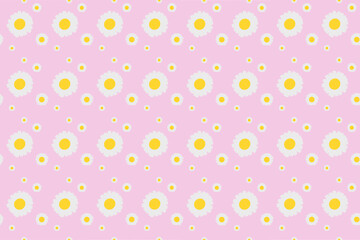 Daisy II textile seamless pixel pattern colorful, Design for fabric, Clothes, Curtain, Carpet, Scarf, Wrap, Handcraft, Wallpaper, Necktie ,Background and Vector illustration