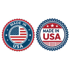 Made in USA, Label Stamp Logo, and badge label,american product emblem,Patriotic logo or stamp,