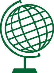 Earth day globe clip art design on plain white transparent isolated background for card, shirt, hoodie, sweatshirt, apparel, tag, mug, icon, poster or badge