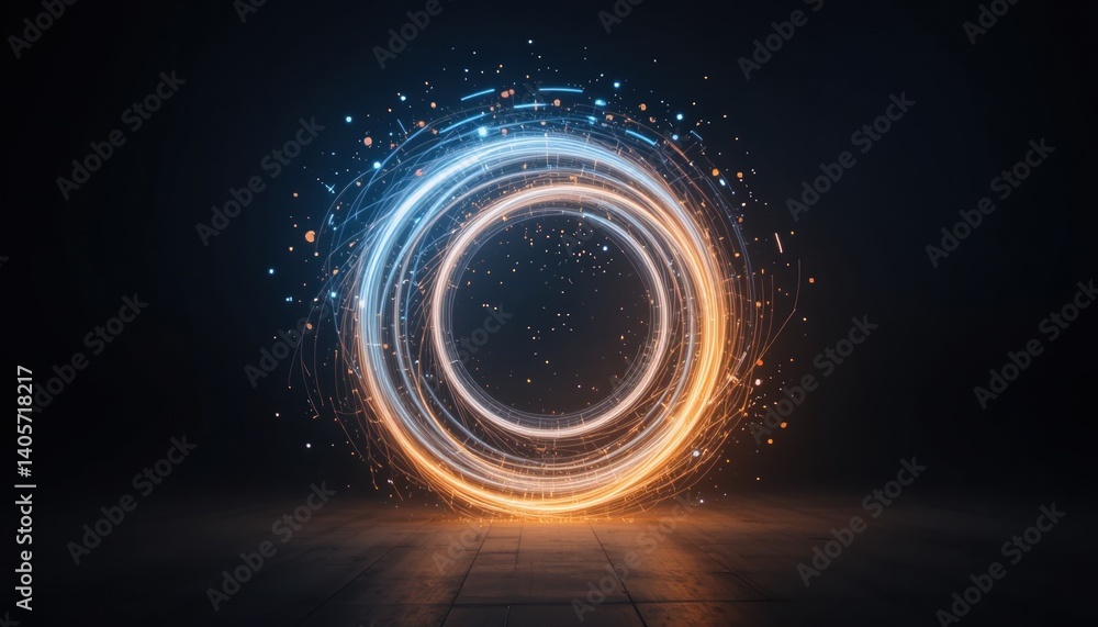 Aufkleber dynamic energy portal creation digital realm 3d animation futuristic environment abstract viewpoint 