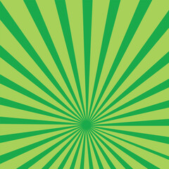 Abstract background of green and yellow rays