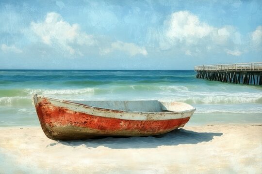 Serene Knick Knack: Embrace Relaxation by the Ocean with Vibrant Summer Vibes