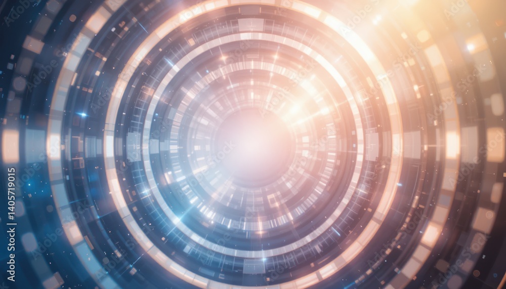 Poster dynamic light spiral event abstract space visual art digital environment close-up viewpoint futurist