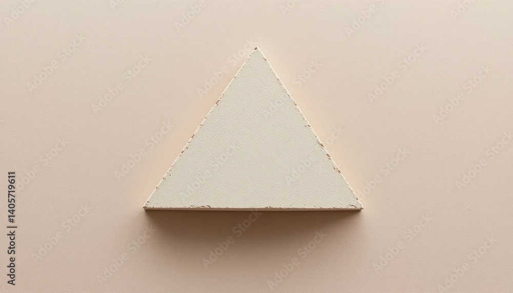 Poster abstract geometric art displaying a minimalist triangle on a soft background digital artwork modern 