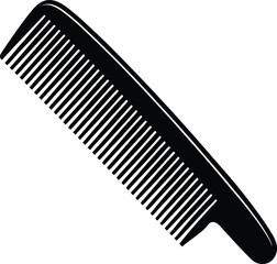 Comb Silhouette Black Vector | Hair, Grooming & Beauty Tool Shape