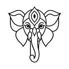vector illustration of a elephant 