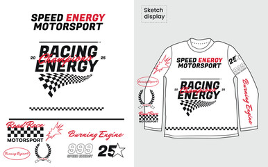 Streetwear Racing Typography for TShirt Print Design Urban Style Graphic Vector