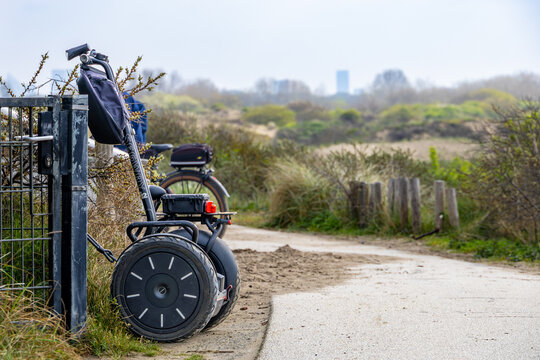Segway PT i2 Crossover electric transport device parked on a path
