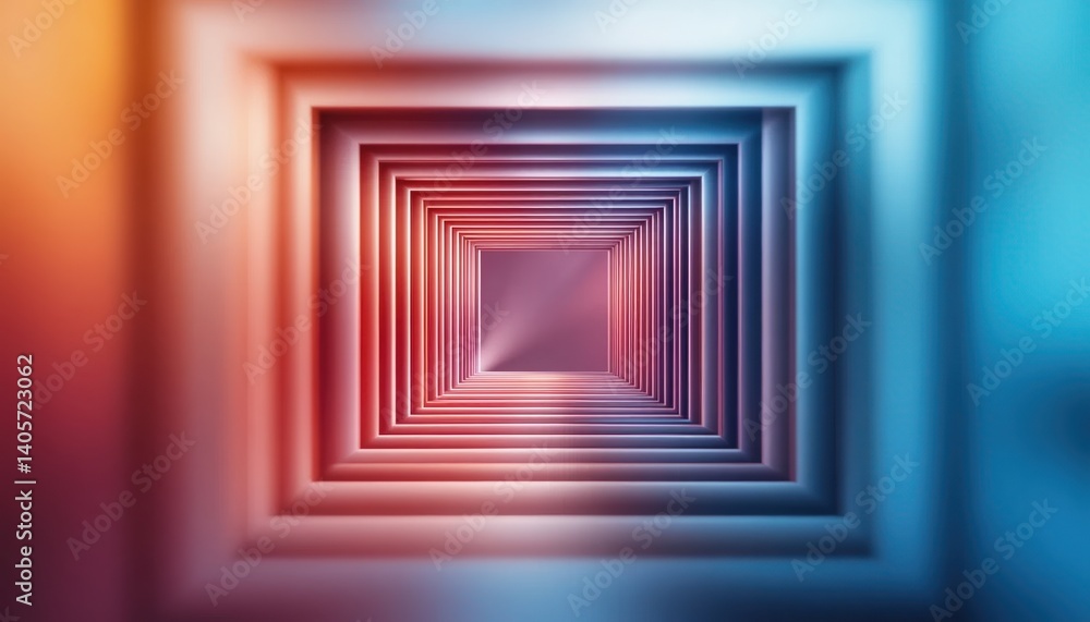 Aufkleber exploring abstract depths visual representation of infinite perspective digital art modern environme