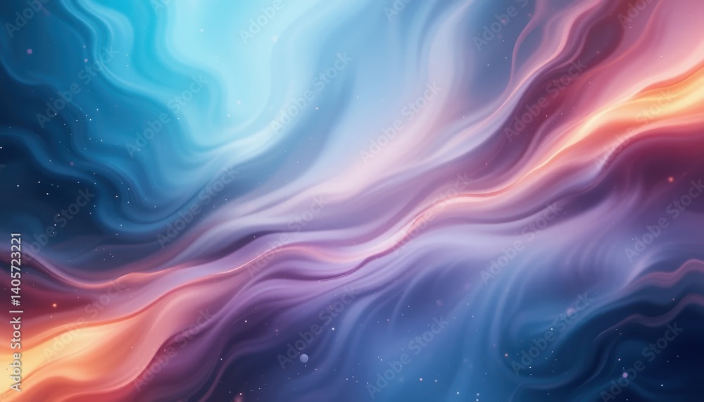 Poster fluid motion abstract art digital canvas colorful wave patterns vibrant environment close-up view vi