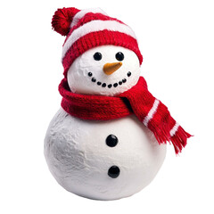 Festive snowman in red hat and scarf winter joy
