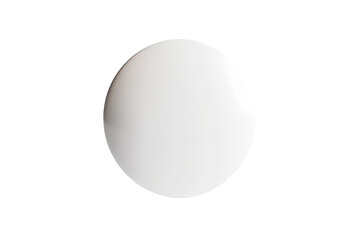 A clean, white, round object is centered against a transparent background, offering minimal contrast and a simple, minimalist aesthetic