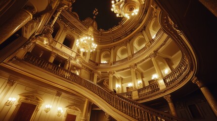 Fototapeta premium Nighttime Splendor of the Vienna State Opera: A Marvel of Architectural Beauty in Austria's Historic Heart