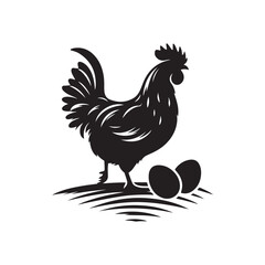 Chicken Silhouette Vector Illustration
