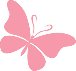 Butterfly clip art design on plain white transparent isolated background for card, shirt, hoodie, sweatshirt, apparel, tag, mug, icon, poster or badge